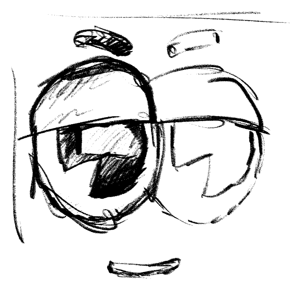 Originalzeichnung der Augen