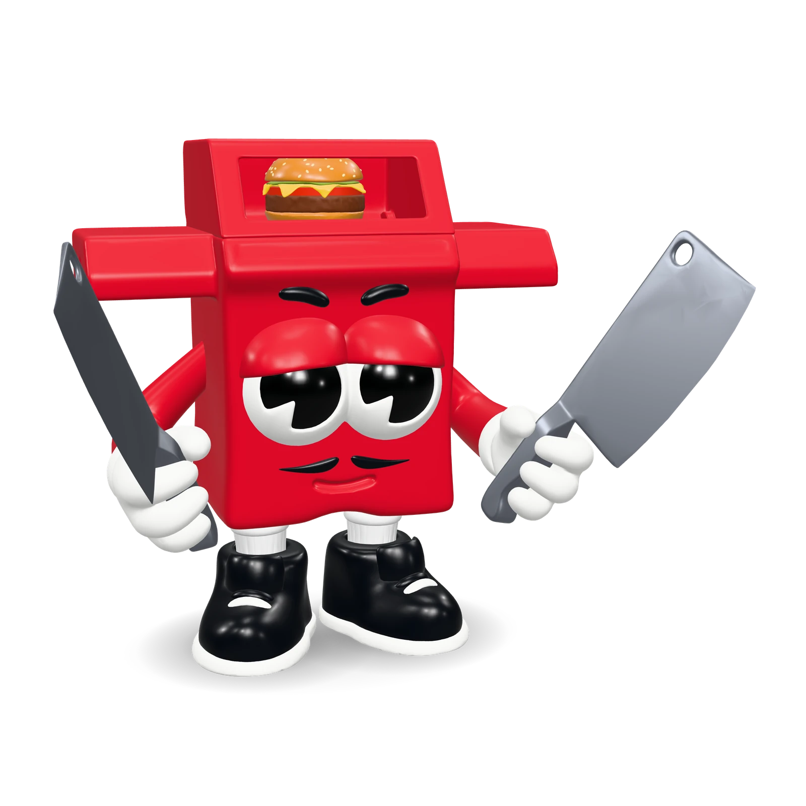 Die rote Héctor What’s Beef Edition in einer nach rechts gerichteten Dreiviertelansicht